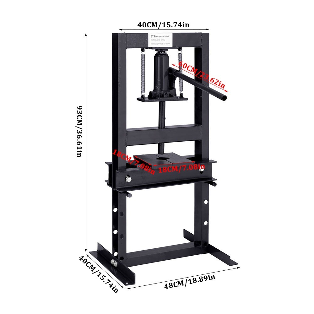 6-Ton Hydraulic Workshop Press for Heavy-Duty Use
