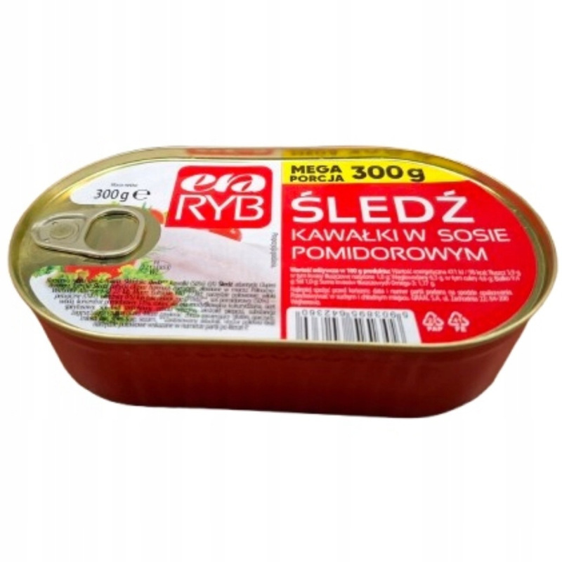 Ryb Śledź Pieces In Tomato Sauce 300g