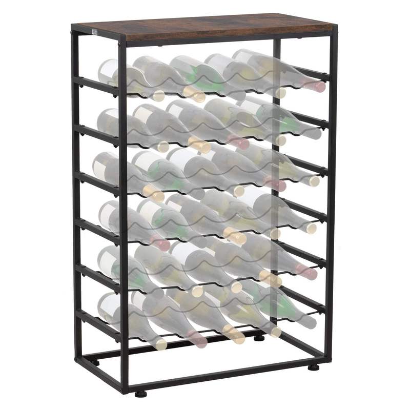 Image of Wine Rack, 30 Wine Bottles, With Storage Space