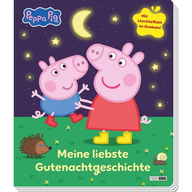 Image of Peppa Pig: My Favorite Bedtime Story - Book - Board Picture Book With Glow In The Dark Effects On Every Page - Panini - Peppa Pig - 12 Pg. - German - 2026 - Panini Verlags Gmbh - Ean 9783833247521