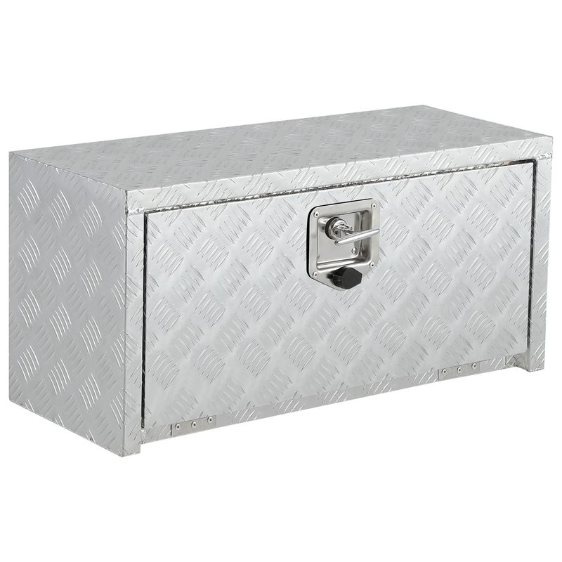 Garvee Underbody Truck Box, Pickup Storage Box, Heavy Duty Aluminum Diamond Plate Tool Box With Lock And Keys, Waterproof Trailer Storage Box Tool Organizer Underbed Of Truck, Trailer, Pickup, Rv