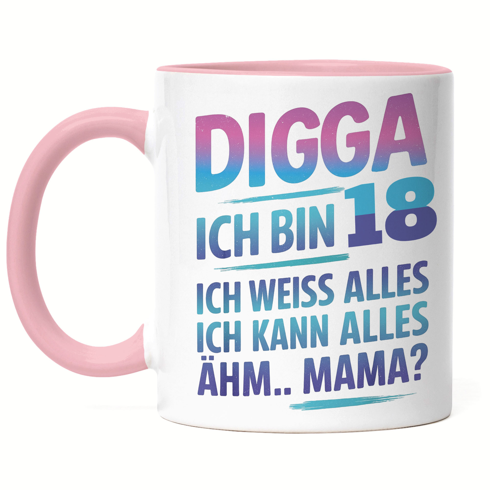 Image of I'm 18 I Everything Um Mom Mug Heart Handle Gift Idea Teenager Birthday Funny - Coffee Mug, Coffee Cup