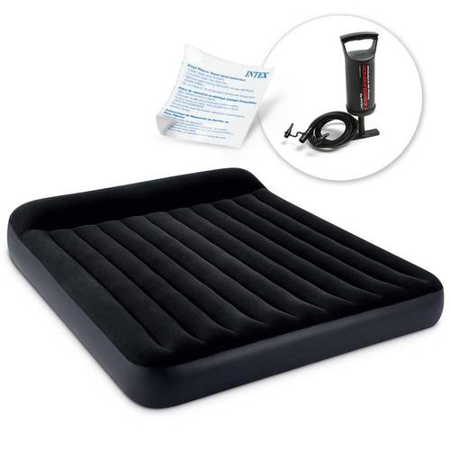 inflatable mattress 203x183x25 cm with a piston pump 64144