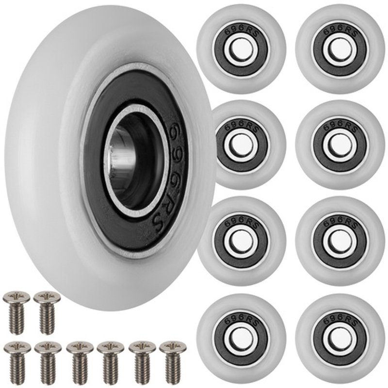 TEMU Ruhhy Universal Shower Cabin Roller Set, 8-piece, With M4 Screws