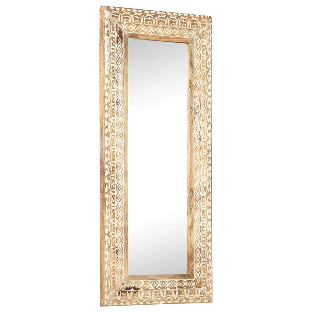 Image of Vidaxl Mirror Wooden Mirror Wall Mirror Cosmetic Mirror Hallway Mirror Wardrobe Mirror Framed Mirror Makeup Mirror Bathroom Mirror Living Room Mirror