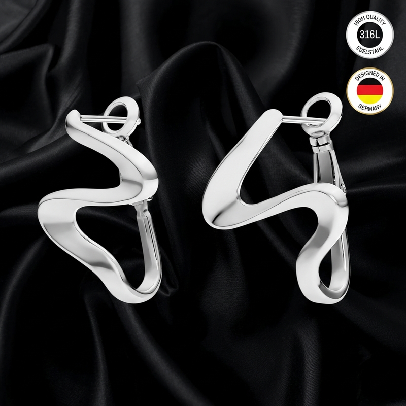 Women's Earrings – Waterproof – Ear Studs - Silvery, Golden, Rose-golden