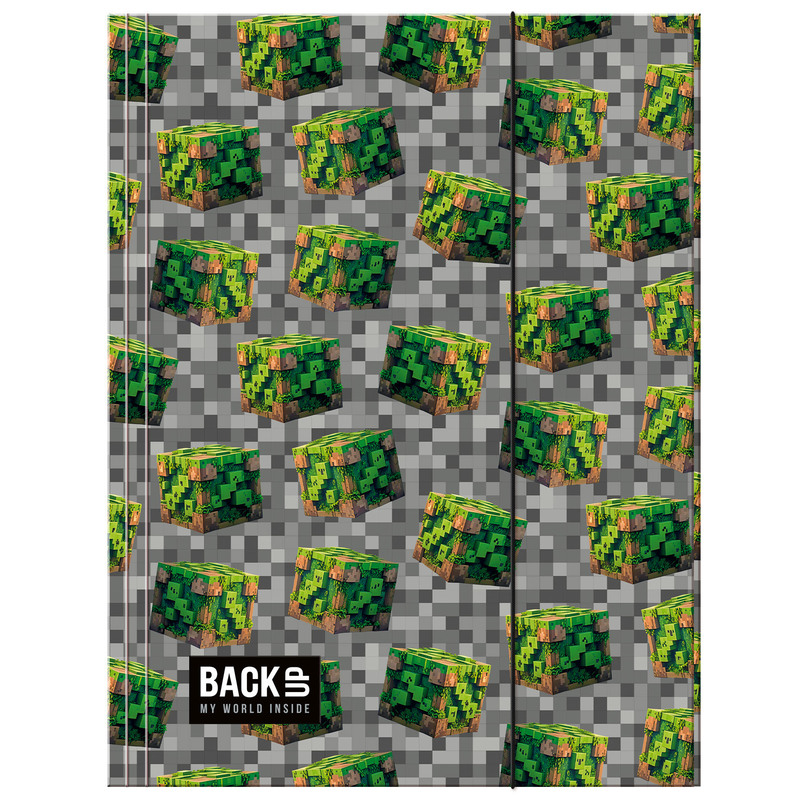 A4 Binder With Elastic Band "pixel Blocks Backup" By Derform