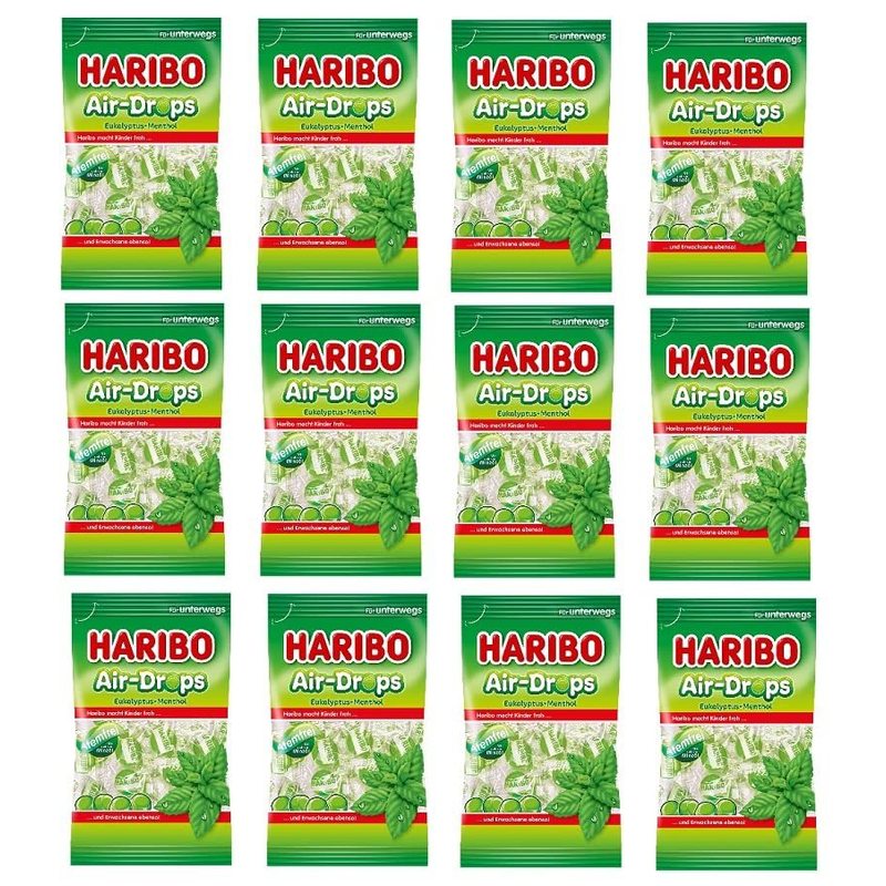 12x Haribo Air-drops Euka-menthol 100g (12x100g)