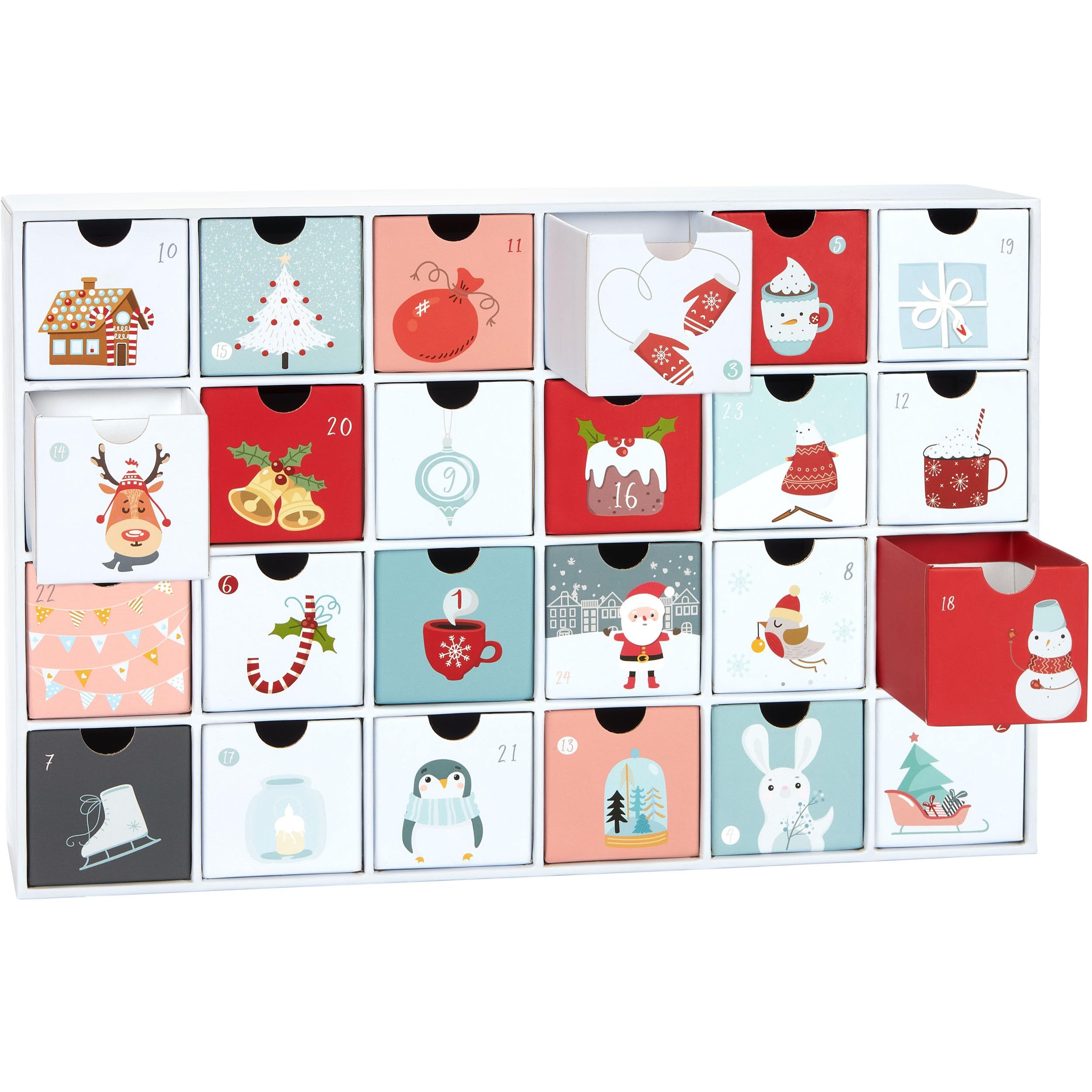 Image of Brubaker Fillable Advent Calendar - Sweet Christmas 2026 - Diy Christmas Calendar With 24 Compartments For Vouchers, Sweets, And Other Surprises - 39 Cm Tall, Made Of Cardboard