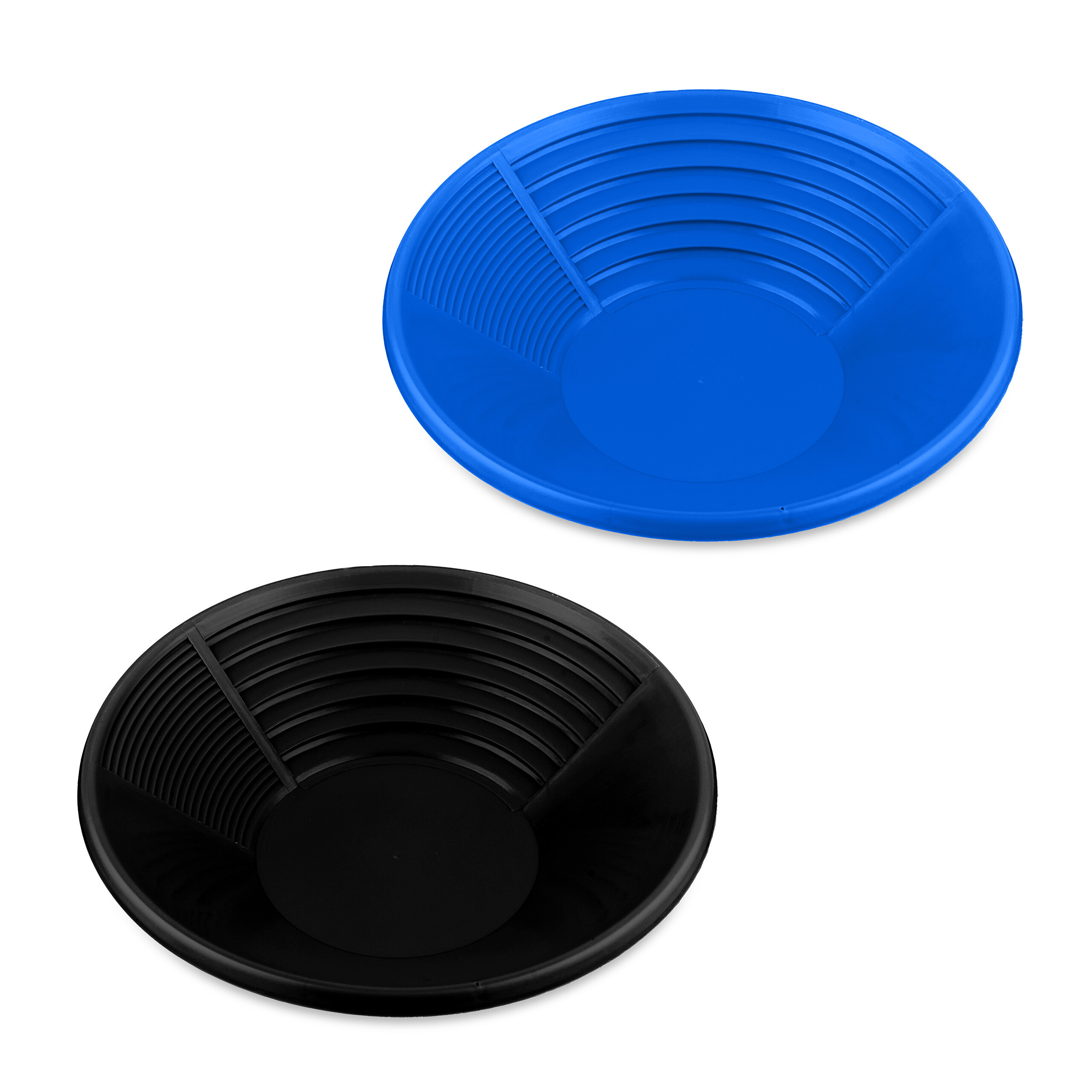 2 X Gold Washing Pan In Black/blue - (h)8 X Ø 38 Cm