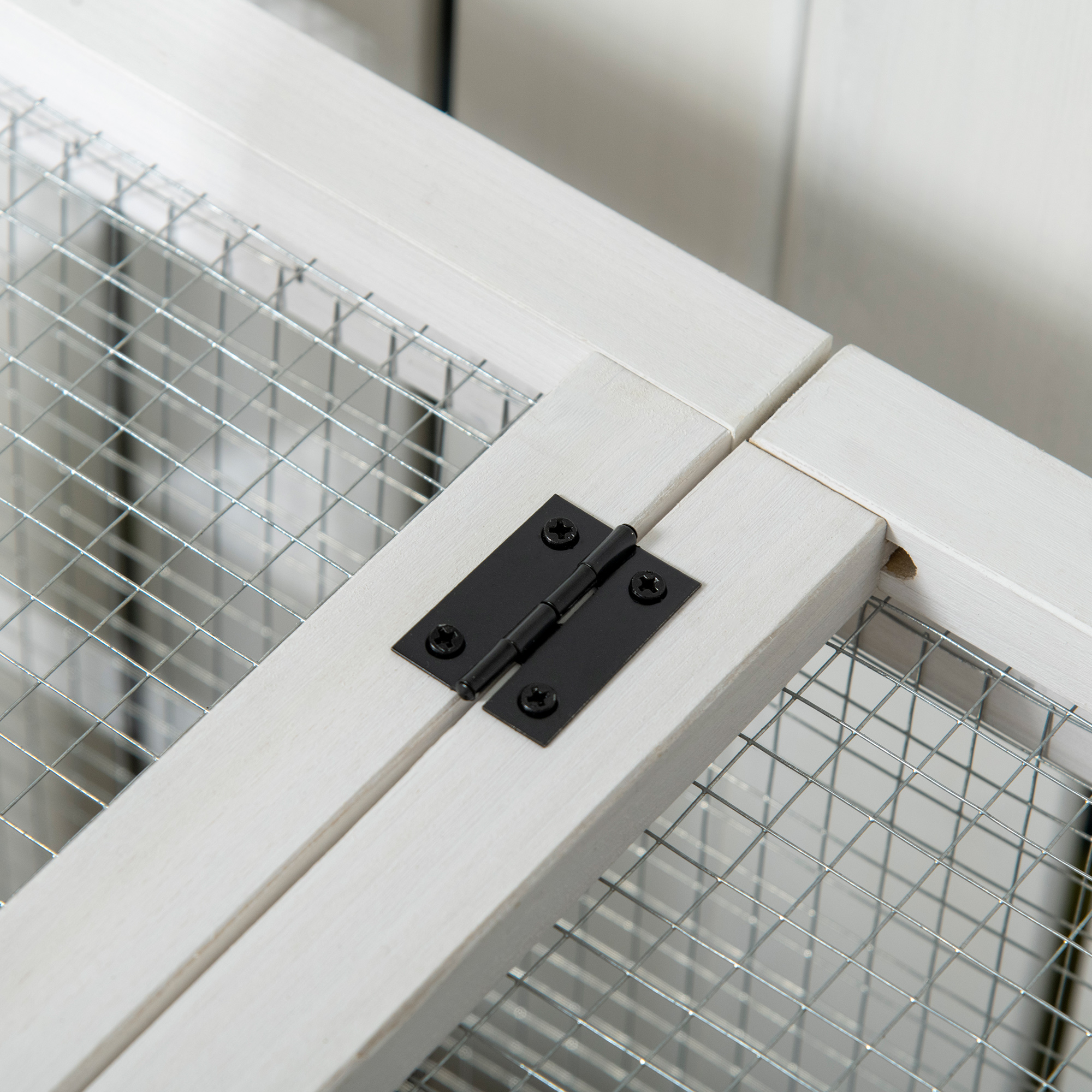 Pawhut Clapier konijnenkooi op wielen