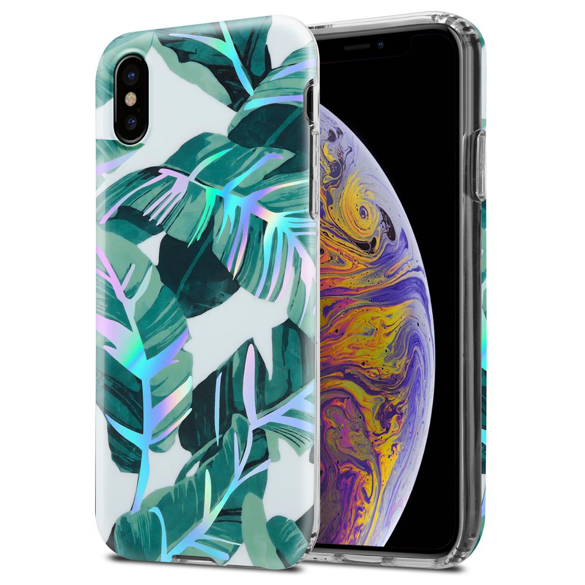 Case Compatible For Iphone Xs Max With Banana Leaves Protective Tpu Silicone Cover With Floral Pattern Case Cover Phone Case