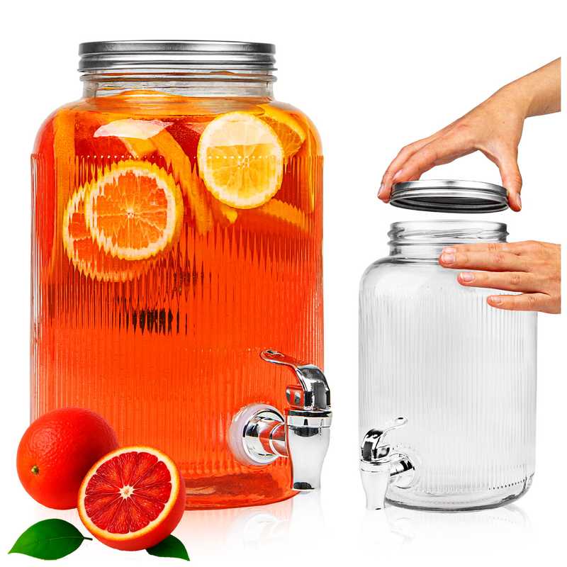 E-shop Eine 4L-Kanne mit Hahn für Limonade, Wasser, Saft, Getränke