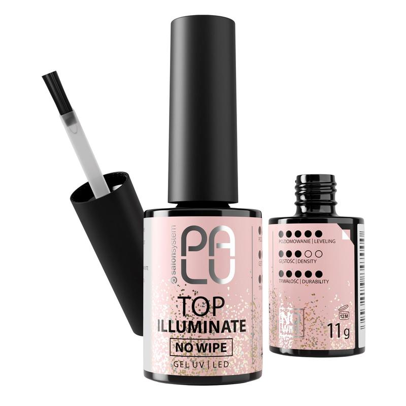 Image of Palu Top No Wipe 11g Top - Effect Of Bright Glow Semi-transparent Light Pink Shade With A Golden