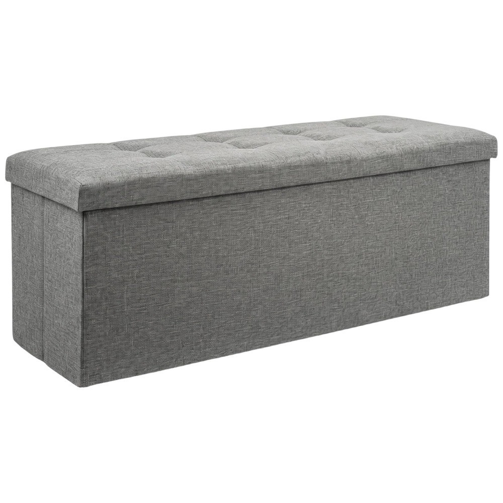 110Cm Long Foldable Storage Bench with Lid