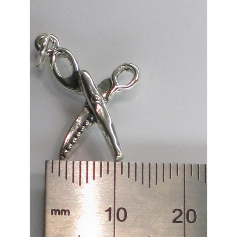 Sterling Silver Pinking Shears Charm, Creative Accessory