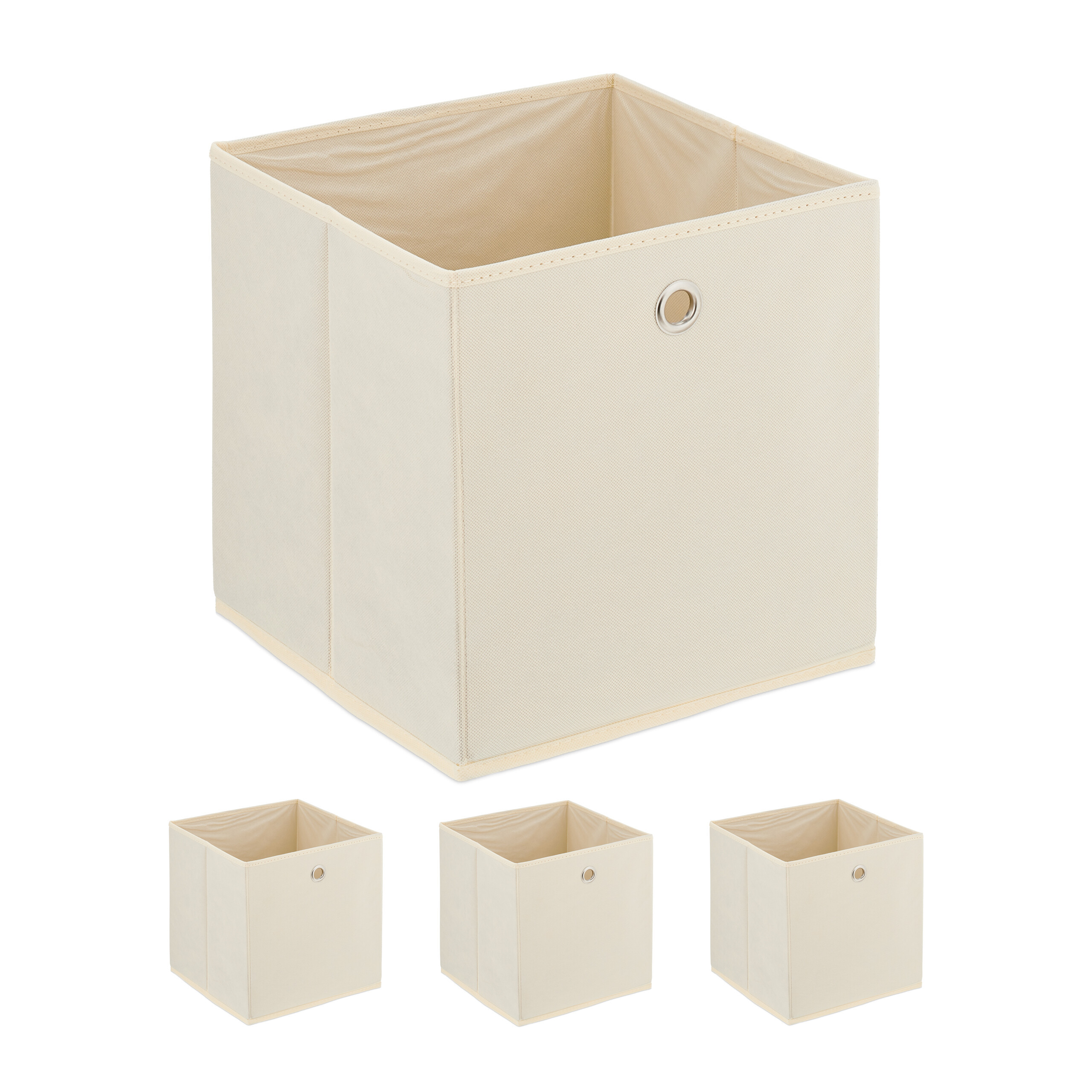 TEMU Cremefarbene Aufbewahrungsbox im 4er Set