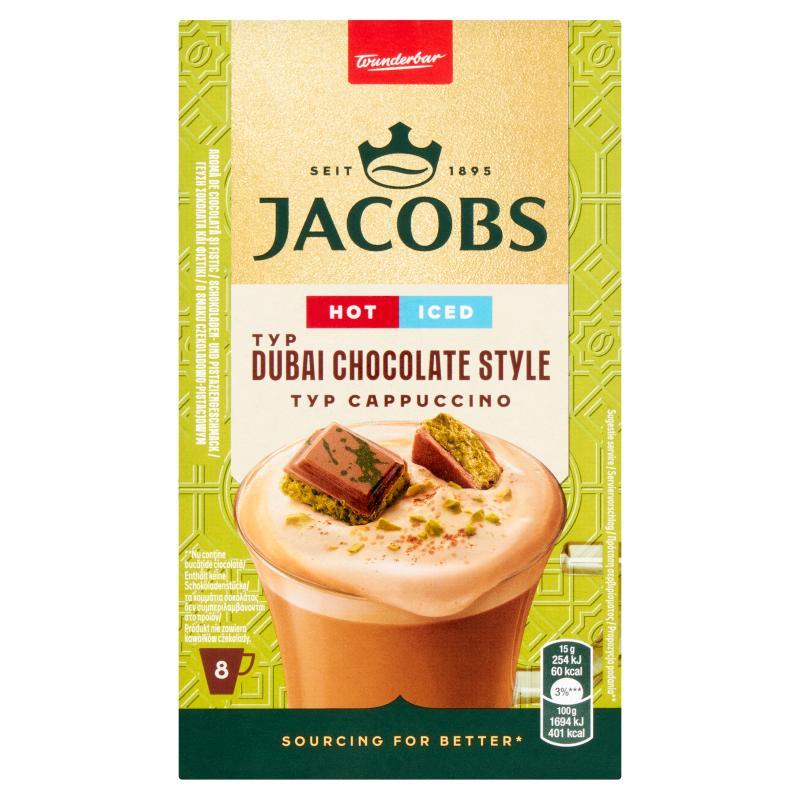 Image of Jacob's Dubai Chocolate Style Soluble Coffee Drink, Cappuccino Type, 120g (8 X 15g)
