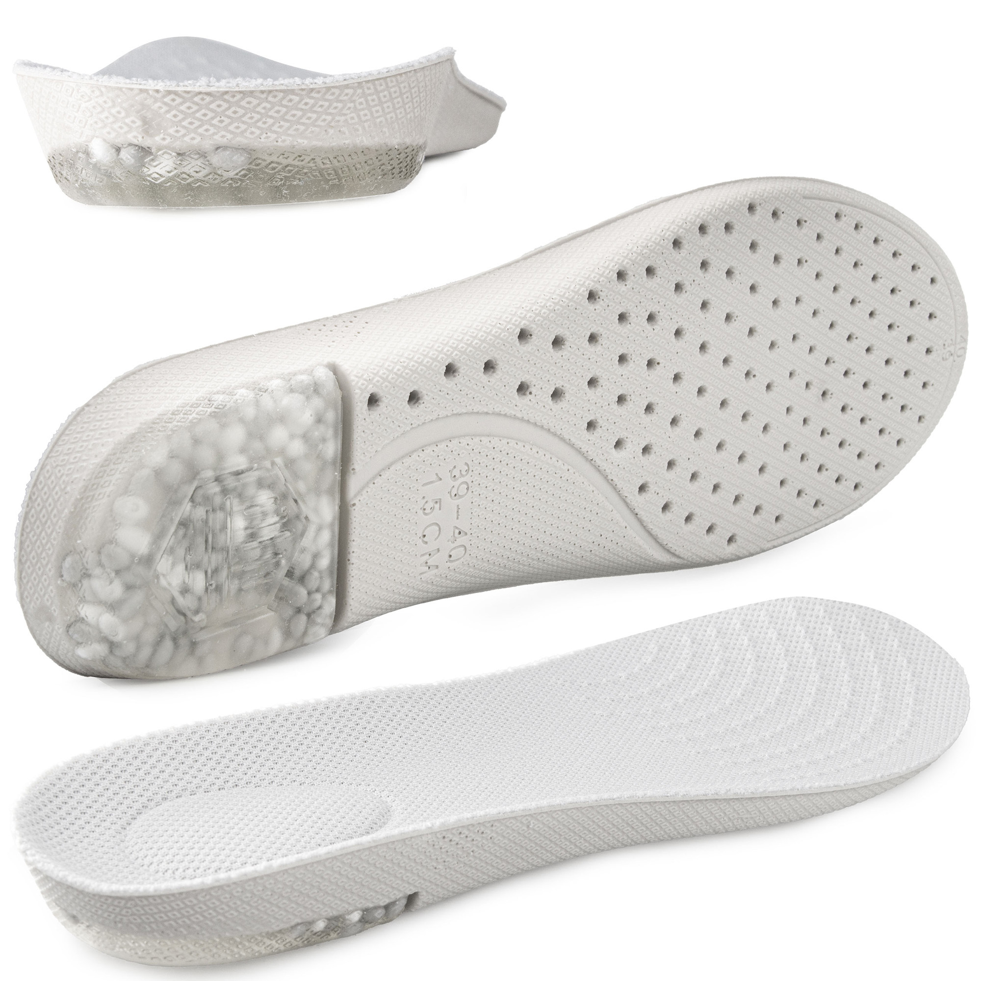 TEMU SULPO Einlegesohlen, ein Paar (2 Stück), elastische und stoßdämpfende Schaumstoff-Einlegesohlen, Unisex für Damen und Herren, erhältlich in drei