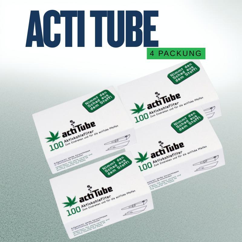 Acti Tube 4x 100 Filter Superpack Activated Carbon Filters
