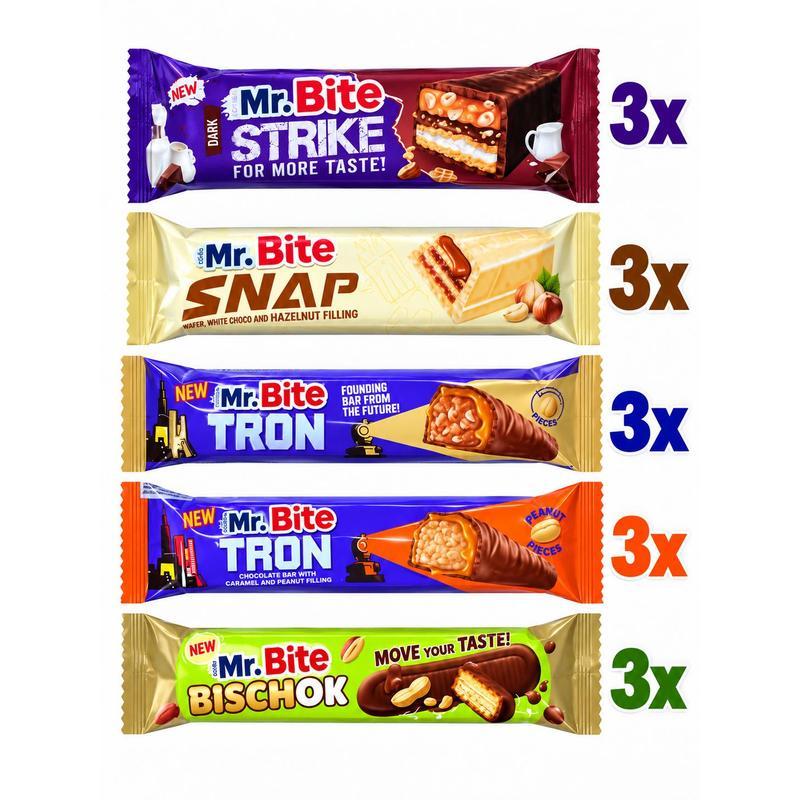Image of Mr. Bite Riegel Mix 15 Bars 5 Varieties