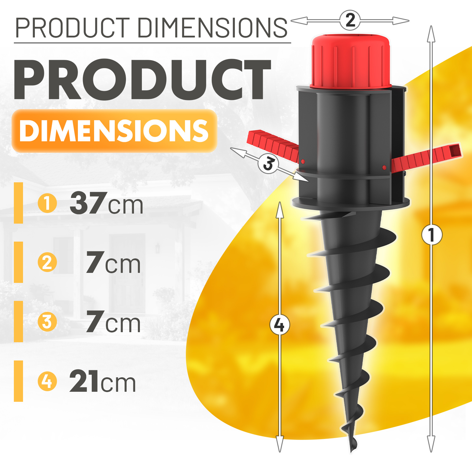 Lingsen Umbrella Stand, Floor Sleeves For Screwing In With Handles, Screw-in Floor Sleeve For Beach/sand/lawn/land, For 22-32mm Poles