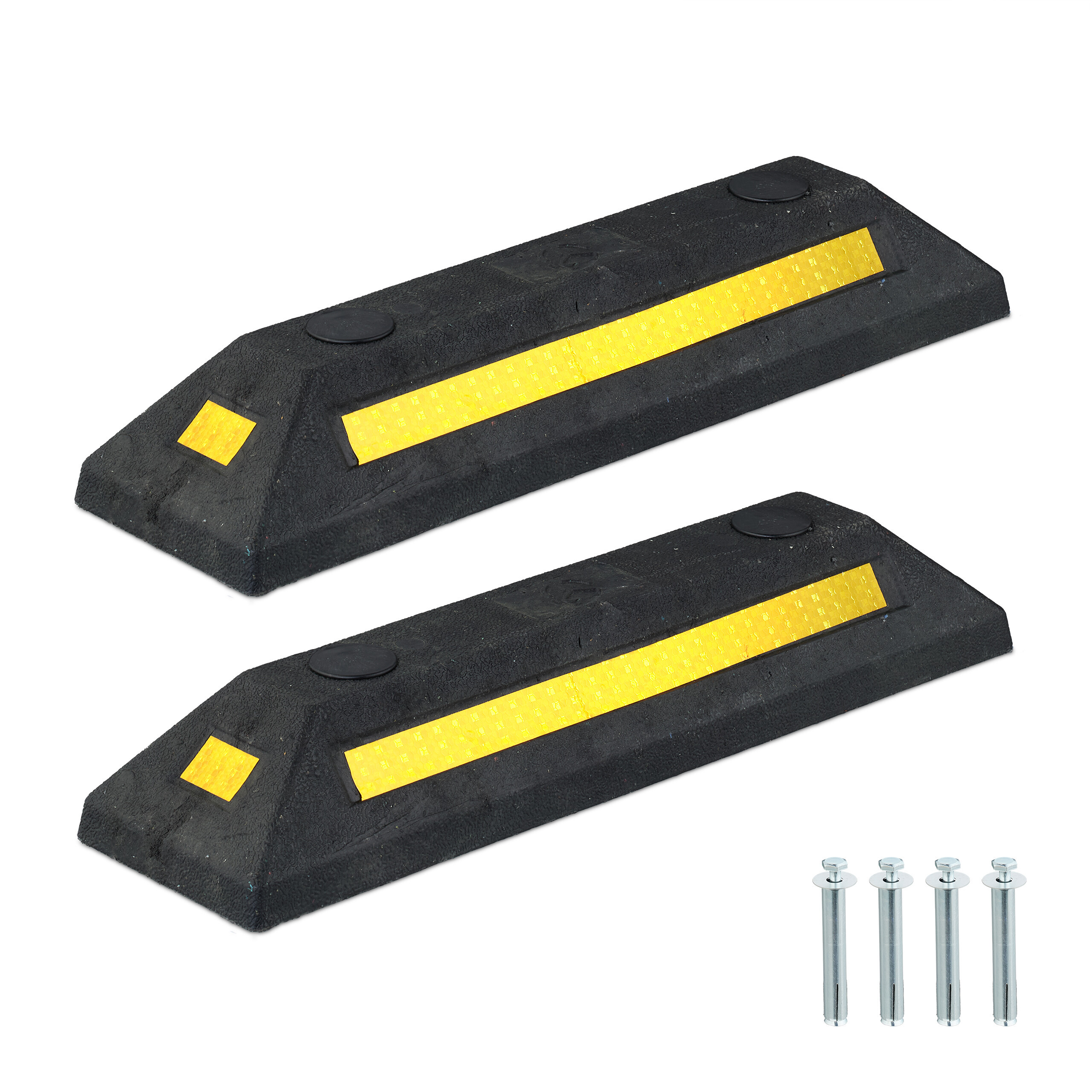 2 X Radiation Stoppers In Black/yellow - (w)53 X (h)8.5 X (d) Cm