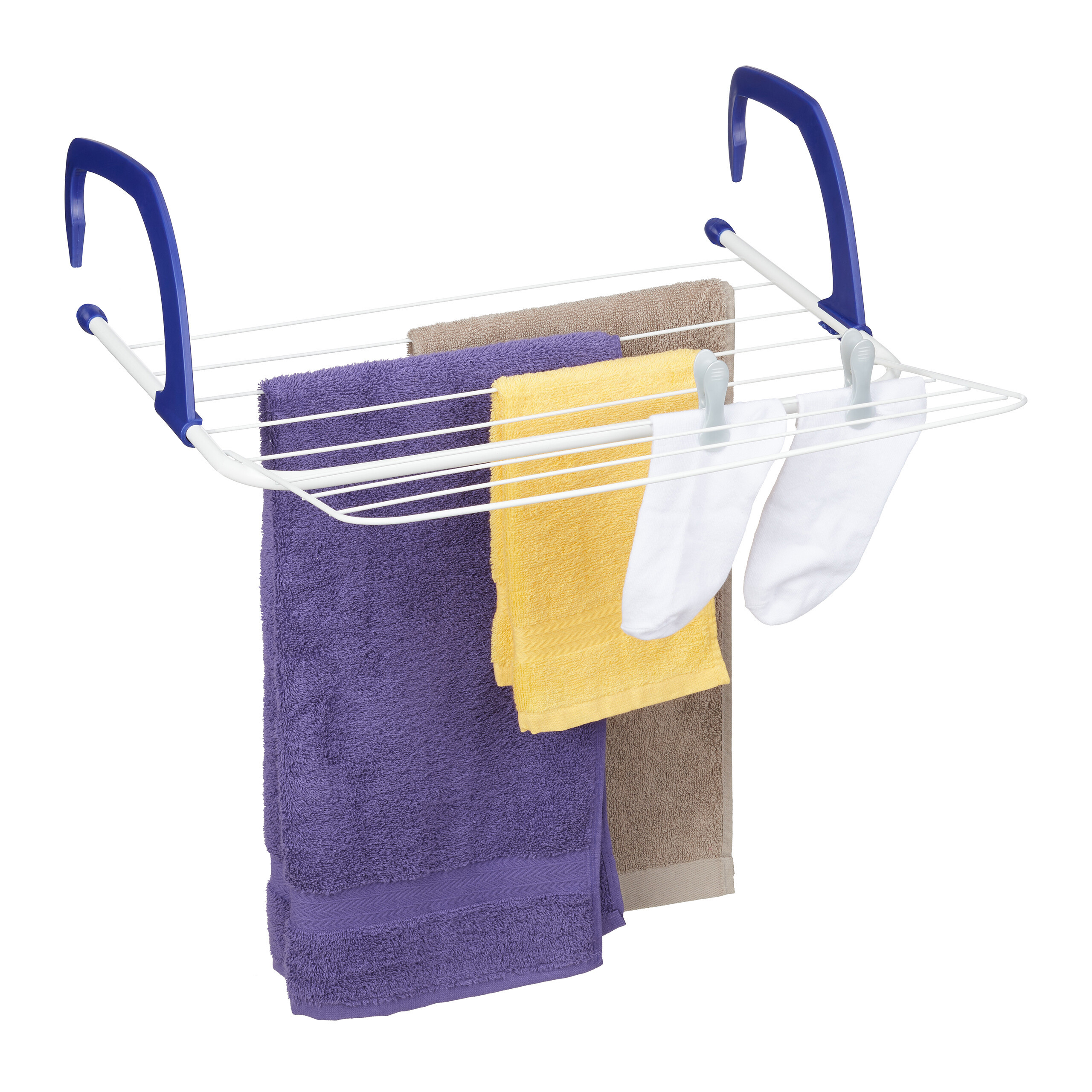 Wall-mounted Dryer In White/blue - (w)51 X (h)15.5 X (d)73 Cm