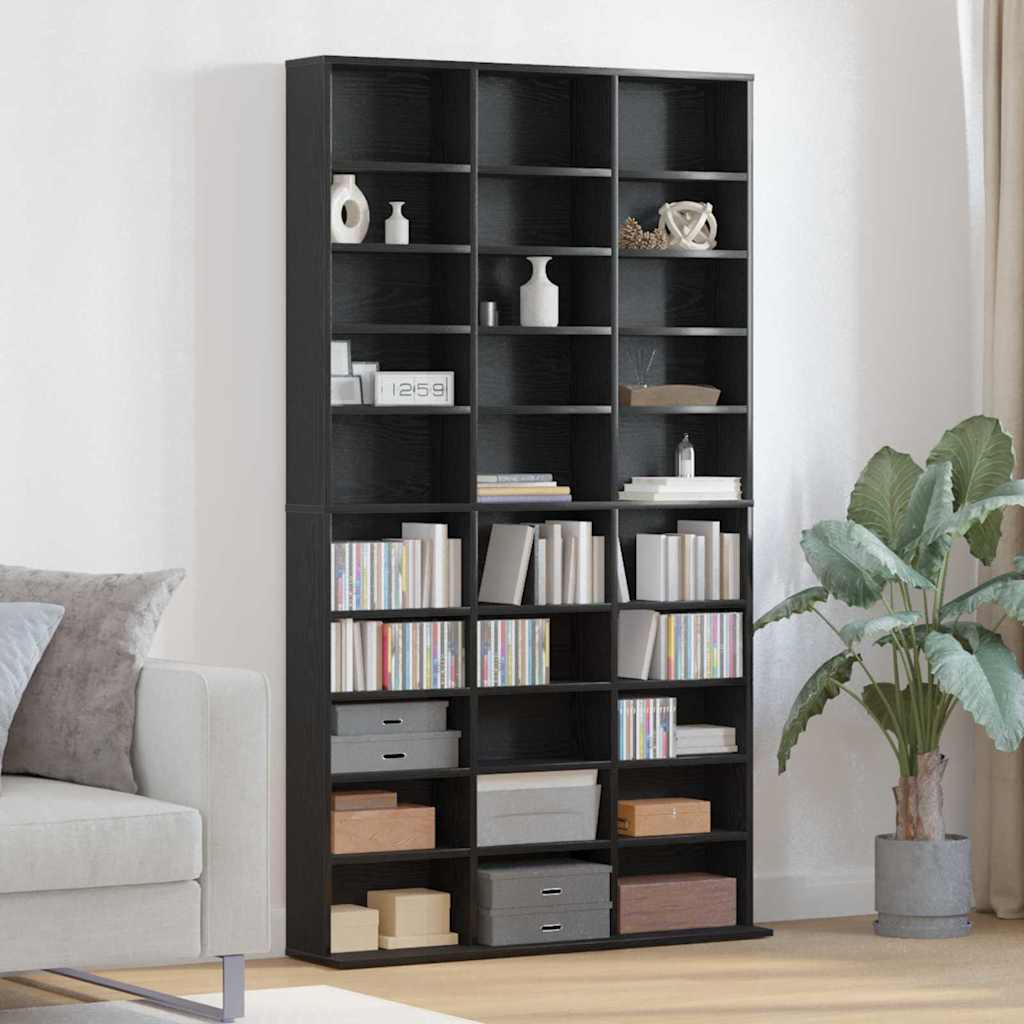 Vidaxl Stylish Cd Cabinet In | Storage Freestanding Design For Up To 30 Cds, Wood, Stylish For Home Office And Study, Bookshelves, Shelf Organizer, Library