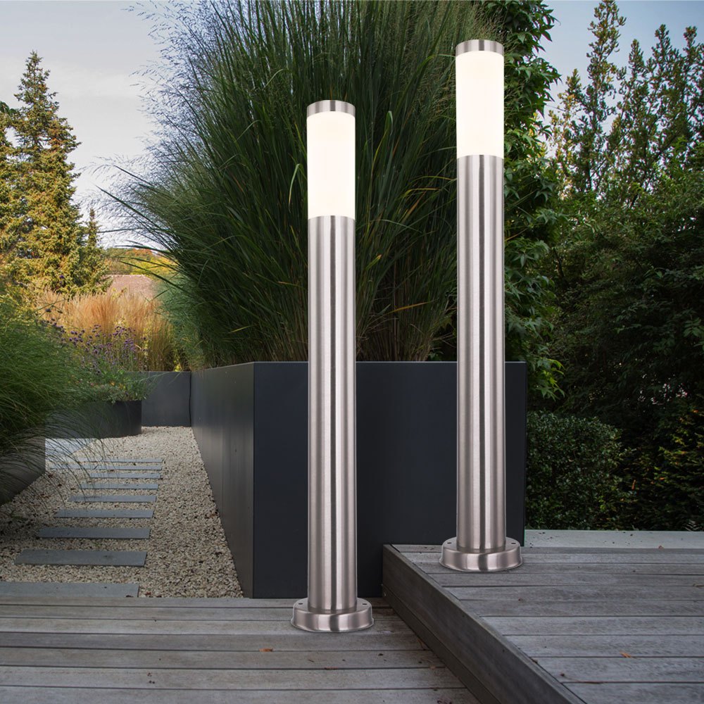 Image of Outdoor Standing Lights Stainless Steel Garden Path Outdoor Lighting Stand Spotlights Court Pillar Lamps Without Luminaires