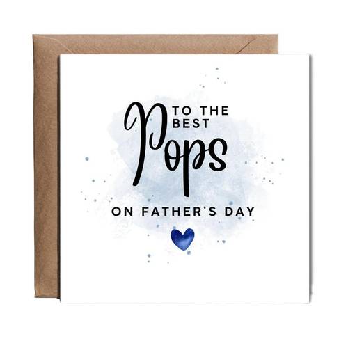 hippowarehouse to the best pops on fathers day card 150 x 150mm with envelope for