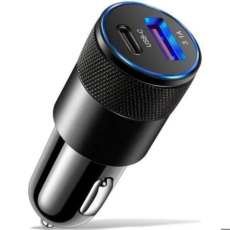 TEMU Chargeur Voiture - PASHASHOP - Universel - USB Type-C - Charge Rapide - 2 Ports USB