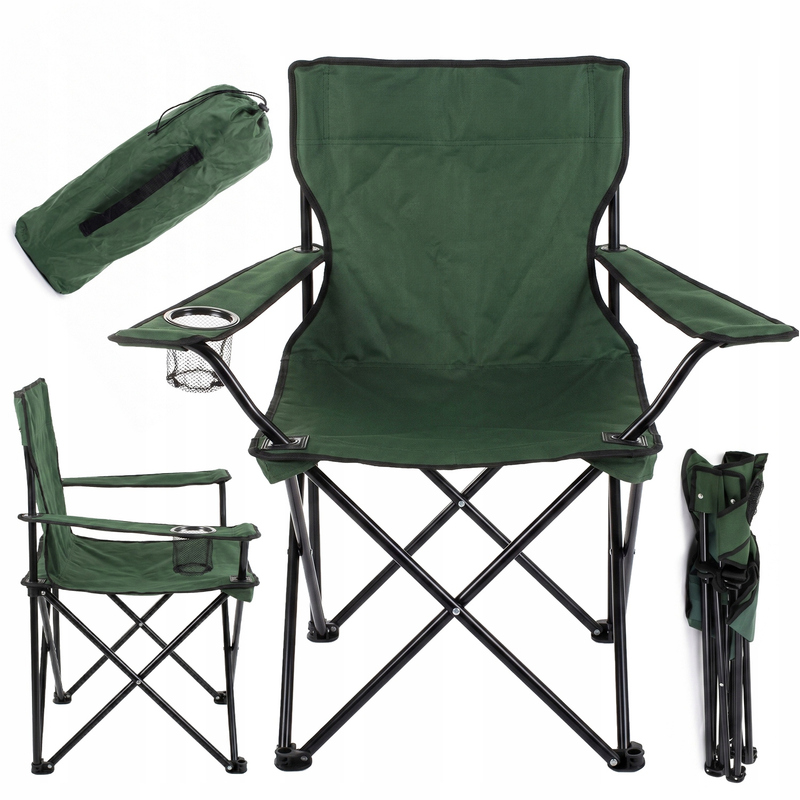 item picture folding camping chair with handles and cup holder camping stool with carrying case fishing chair with comfortable seat and backrest for outdoor relaxation stable construction with metal frame and durable material foldable   chair for camping beach garden and outdoor trips folding chair 80 82 cm with armrests lightweight and easy to transport stool with storage bag   camping picnics and travel