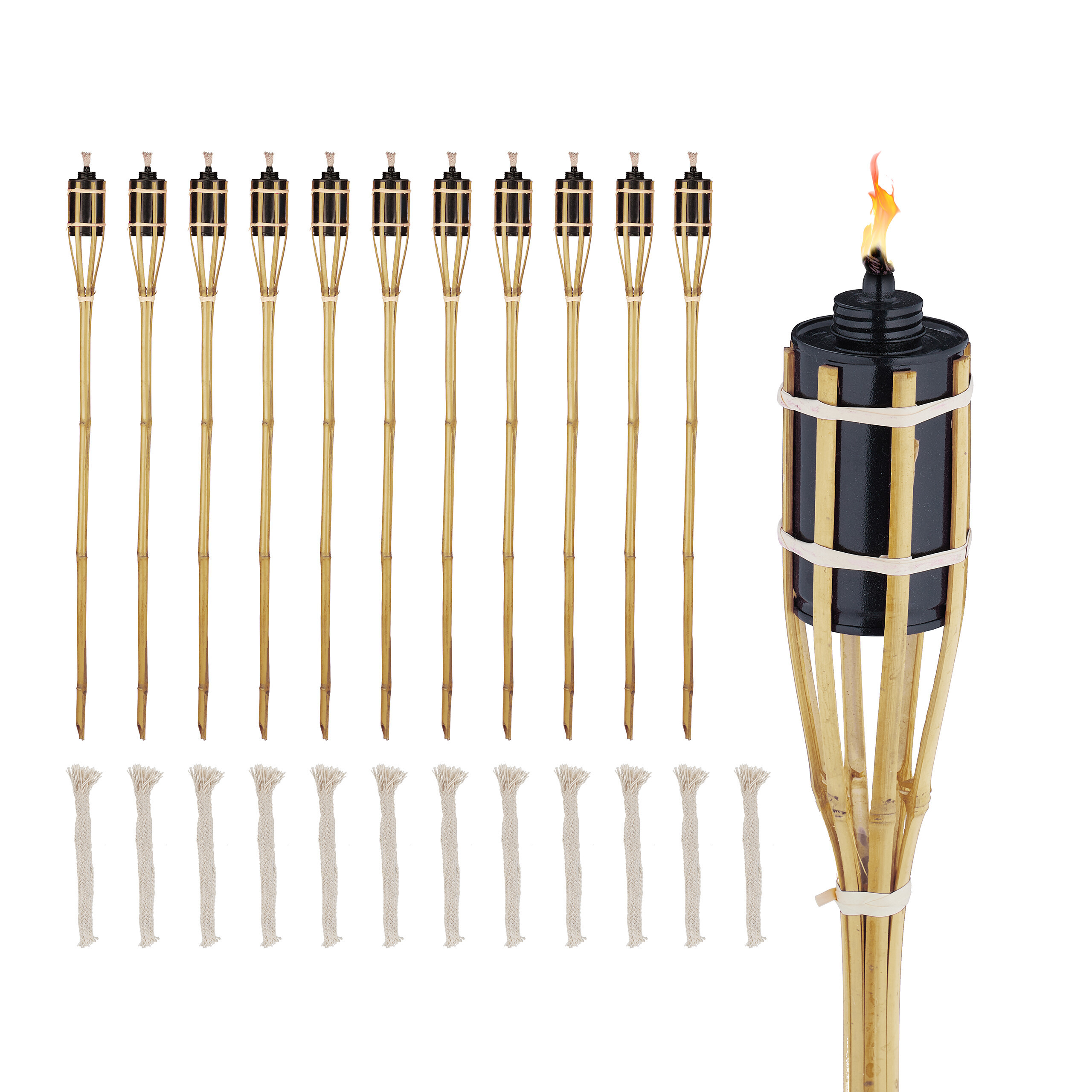 12 Natural Garden Torches