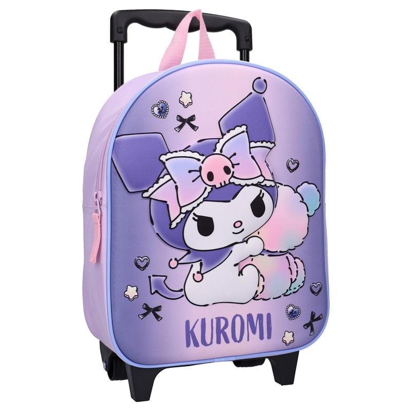 Image of Kuromi 3d Trolley Suitcase Backpack For Kids