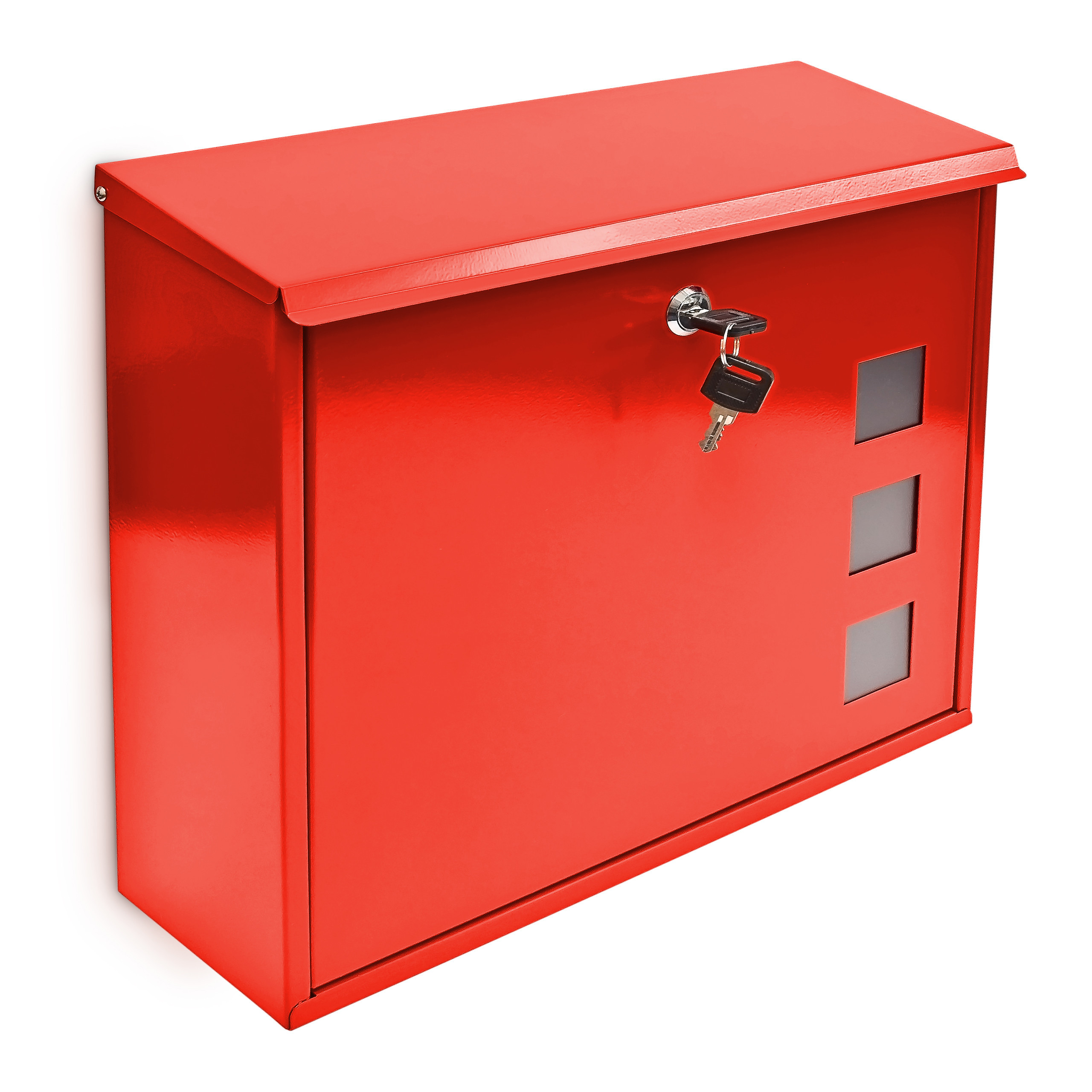 Mailbox In Red - (w)34.5 X (h)33 X (d)10.5 Cm