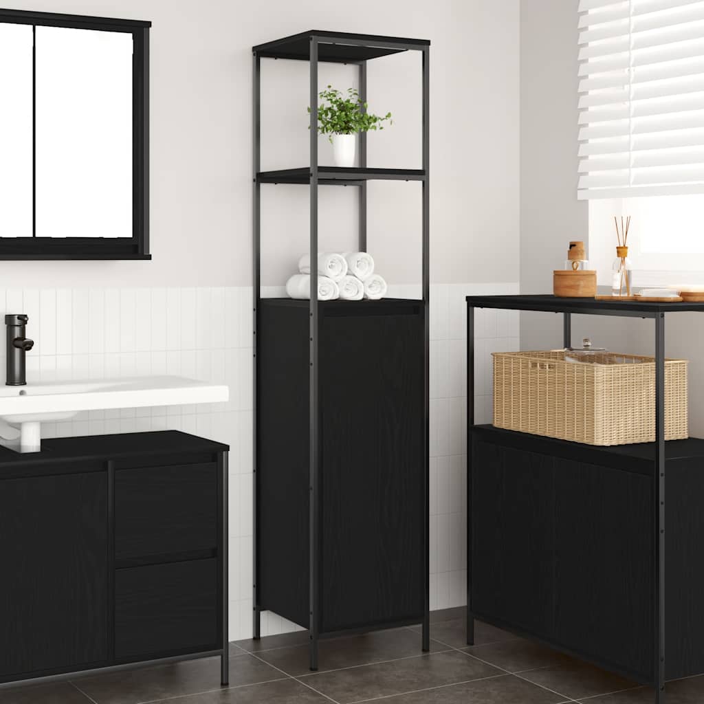 Bathroom Cabinet With Shelves Optic 36x35x165 Cm