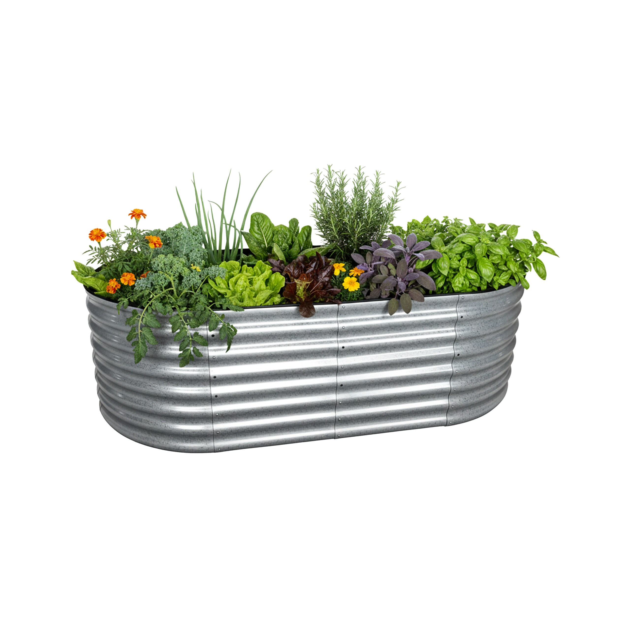 Raised Bed In Silvery - (w)200 X (h)60 X (d)100 Cm