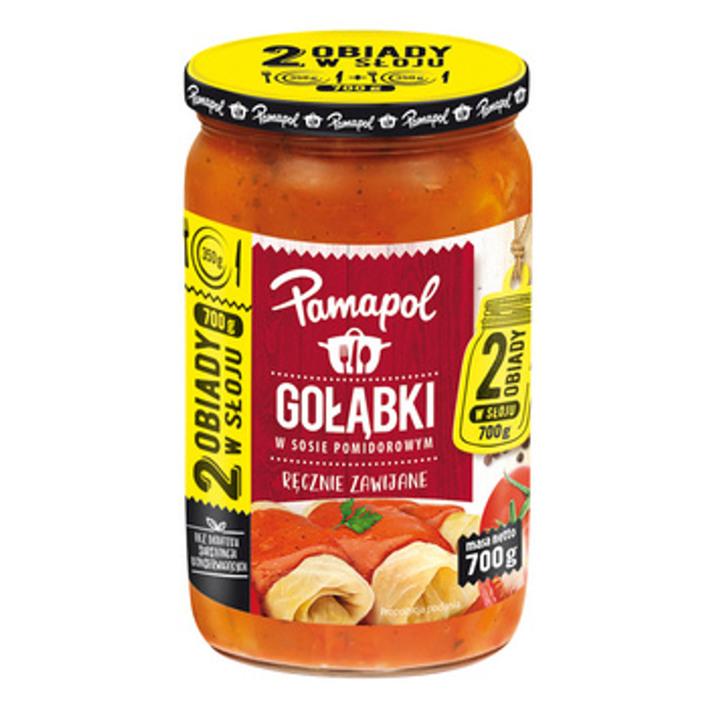 TEMU Cabbage Rolls In Tomato Sauce, Hand-rolled 700g - 2 Meals In A Pamapol Jar