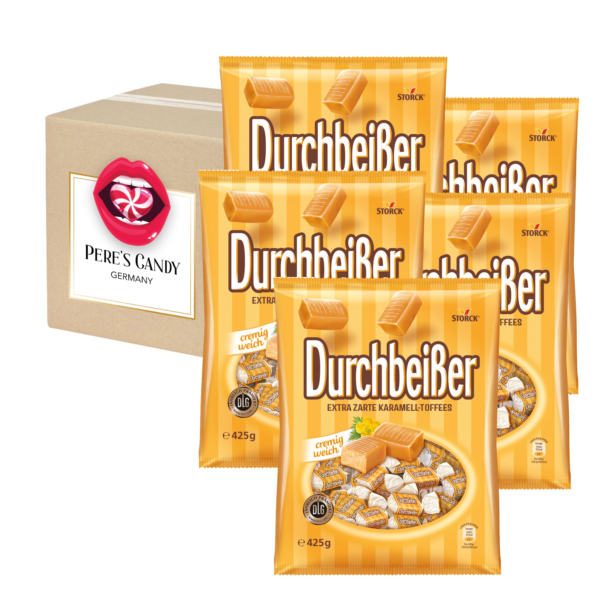 Storck Durchbeisser Caramel Lozenges 5x425 G
