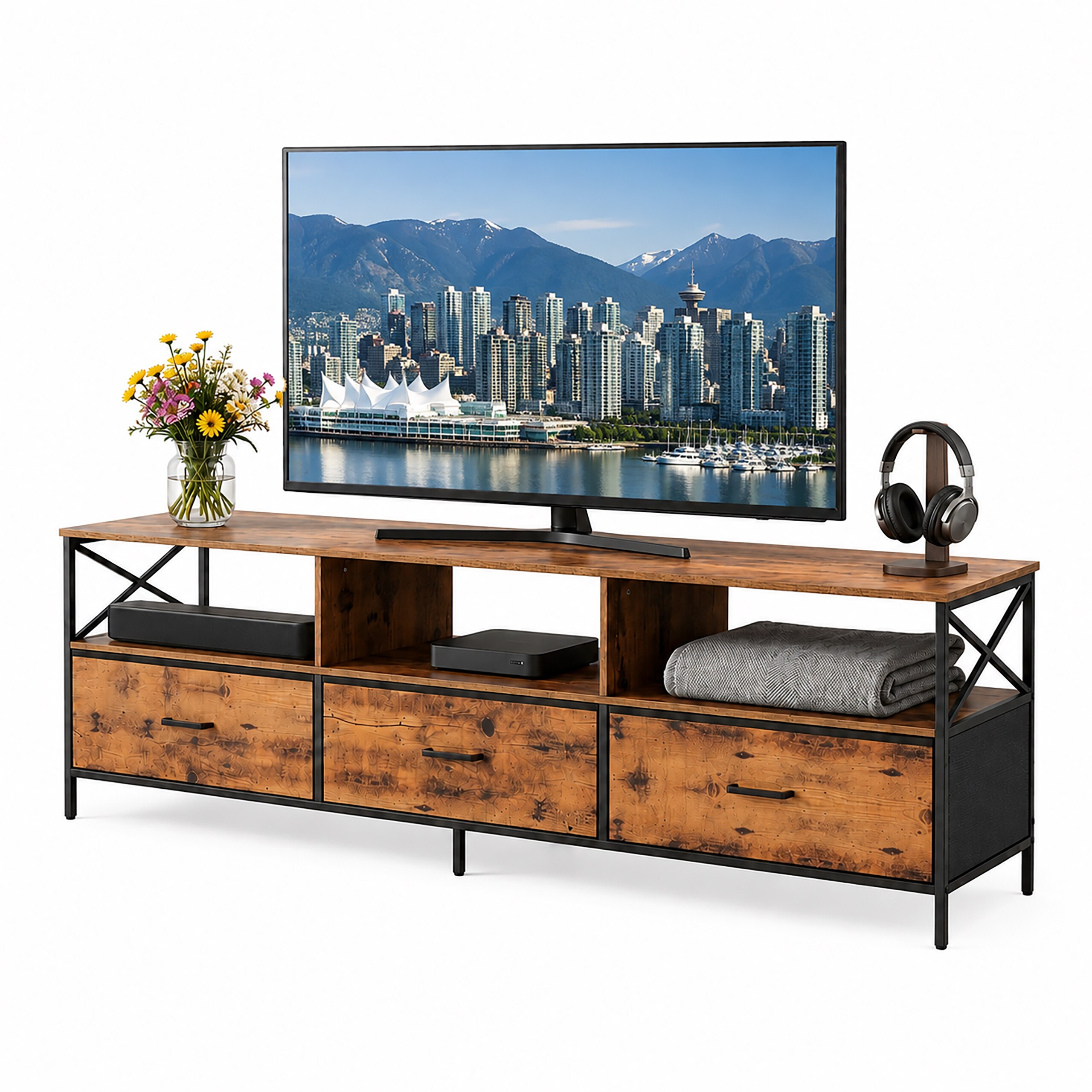 TEMU In Brown/black - (w)147 X (h)50 X (d)40 Cm