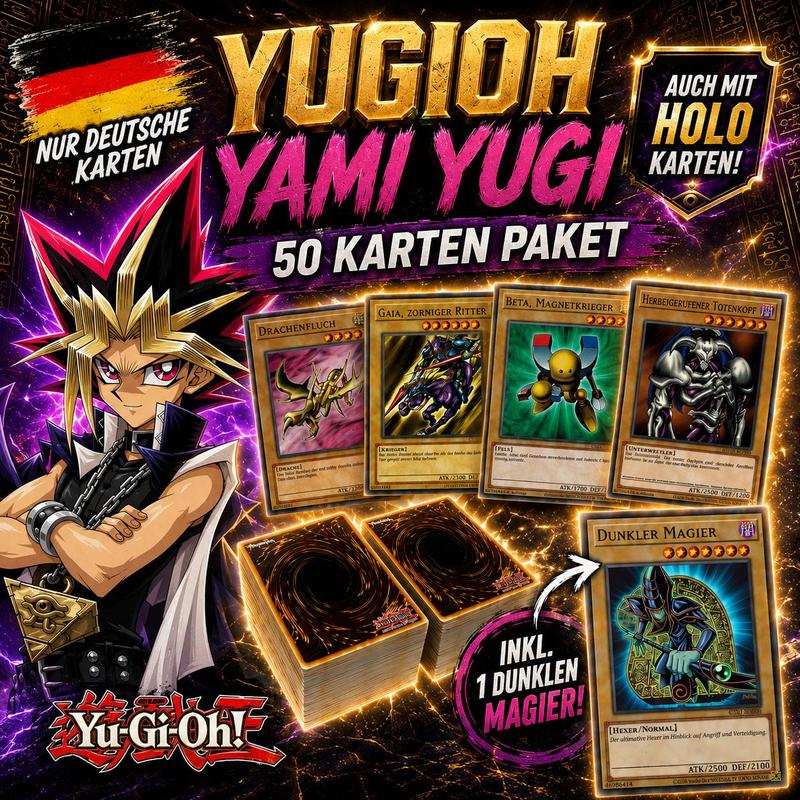 Image of Yugioh Yugi Pack - Includes 20 Holos + 1 Dark Magician Guaranteed!