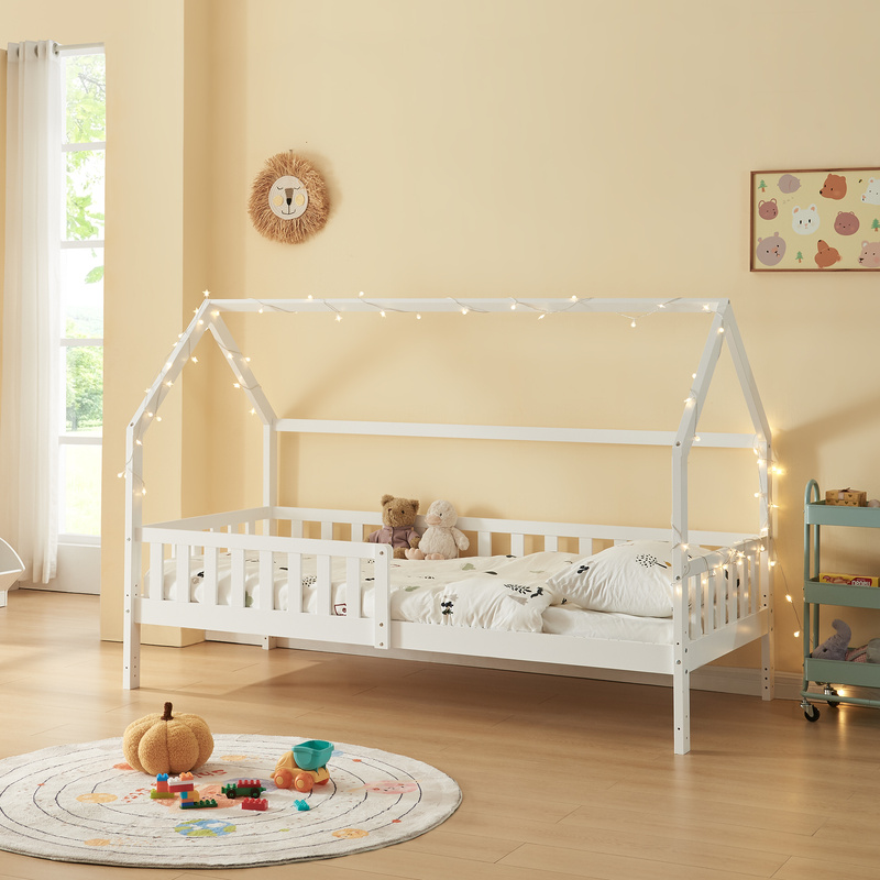 House Bed 'ydre With Drop-out Protection, Wood