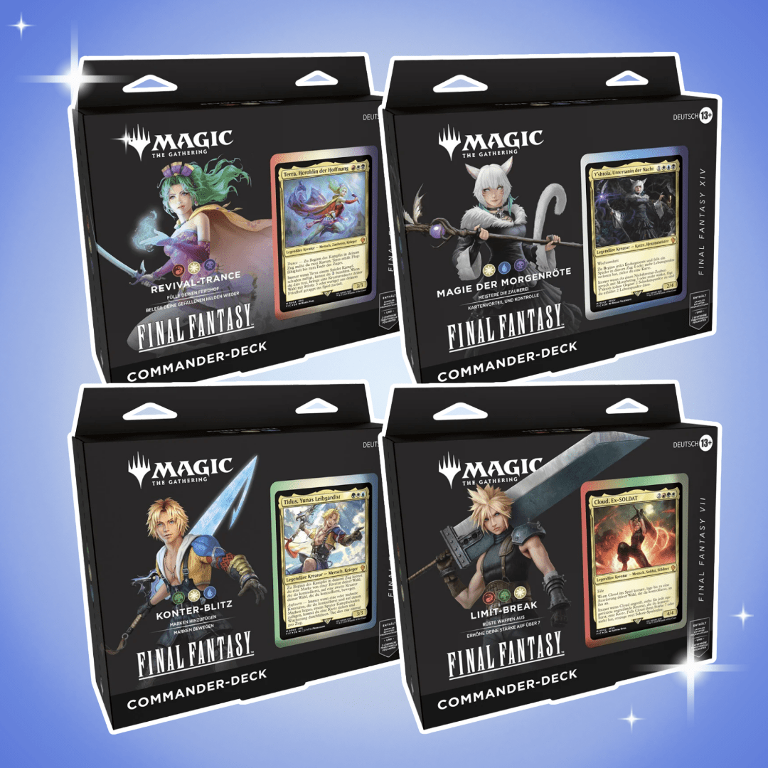 Magic The Gathering – Final Fantasy Commander Deck Set | Deutsch | 4 Decks Bundle