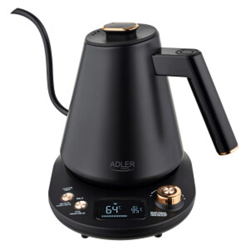 Adler Kettle 1l With Long Spout And Temperature Control Ad 1349