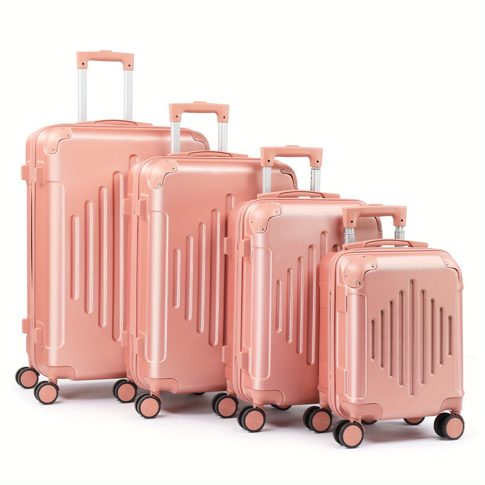 Image of 4-piece Hard Shell Luggage Set With Corner Protectors, 16/20/24/28 Inch Spinner Suitcases, Lightweight, Large Capacity, 360° For Travel