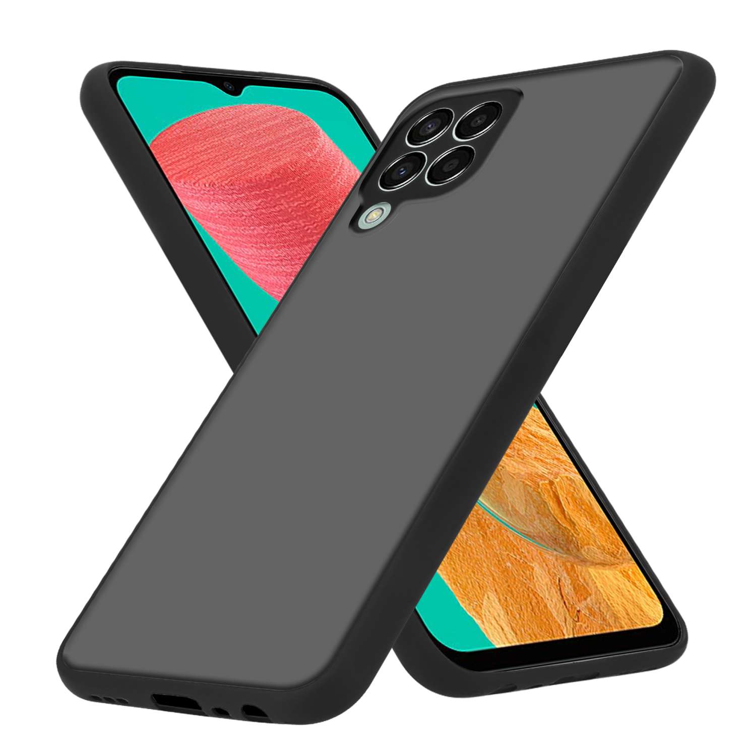 Case Compatible For Galaxy M33 5g Hybrid Protective Cover With Tpu Silicone Inner And Matte Plastic Back Case Cover Phone Case