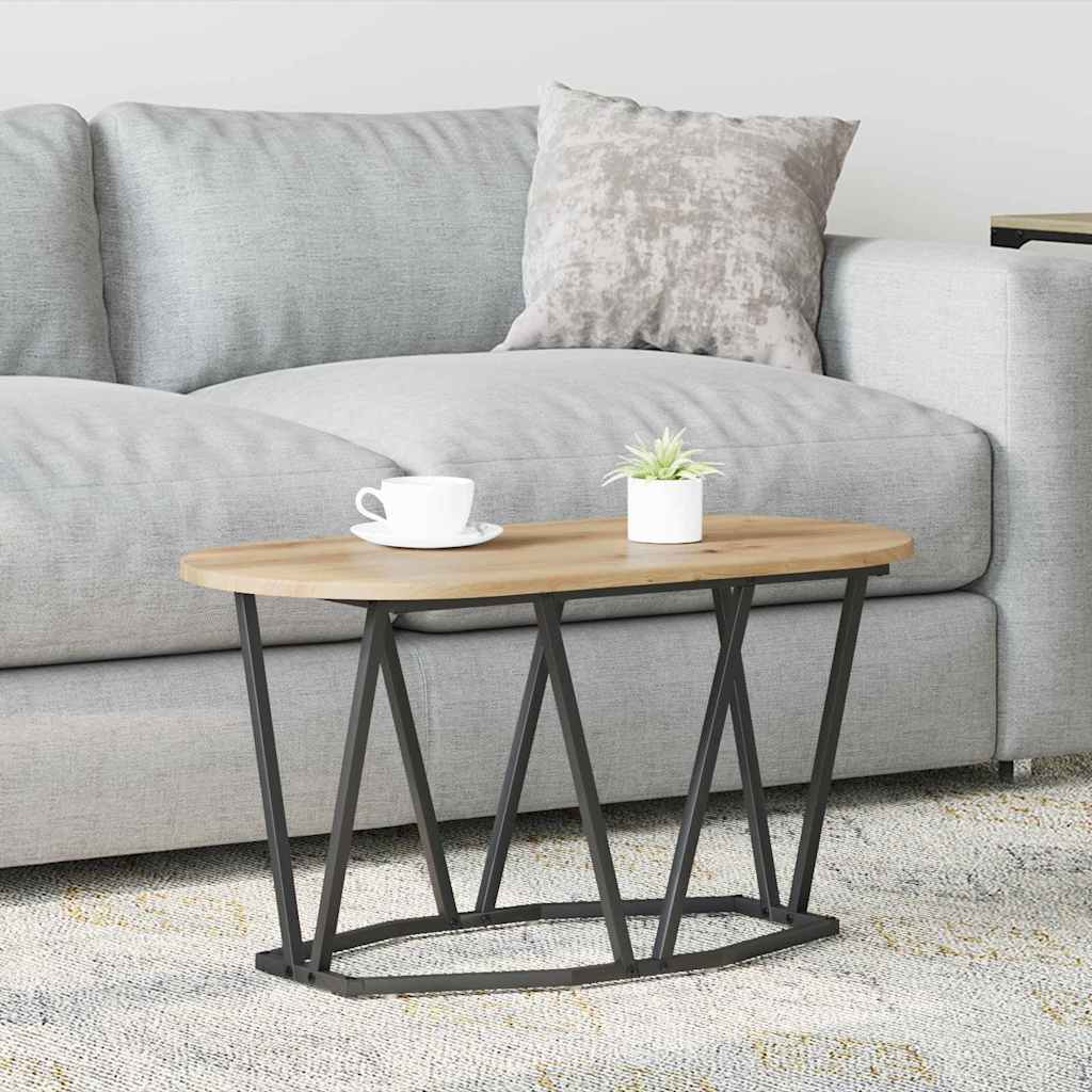 Image of Vidaxl Coffee Table Living Room Table Oval Table Modern Coffee Table Table In Industrial Style Coffee Table Table Made Of Wood-based Materials Living Room Furniture Low Table Drink Table