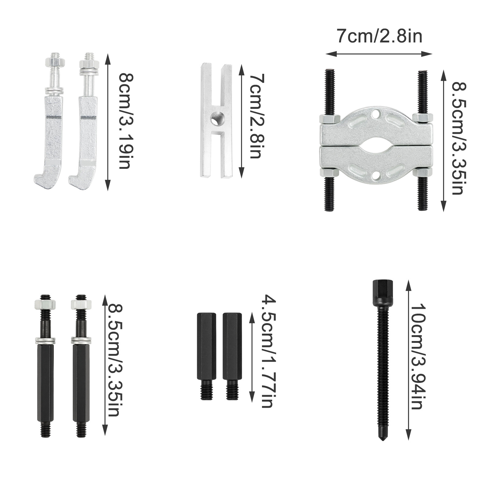 9pcs Bearing Puller Set Mini or Gear Puller Kit