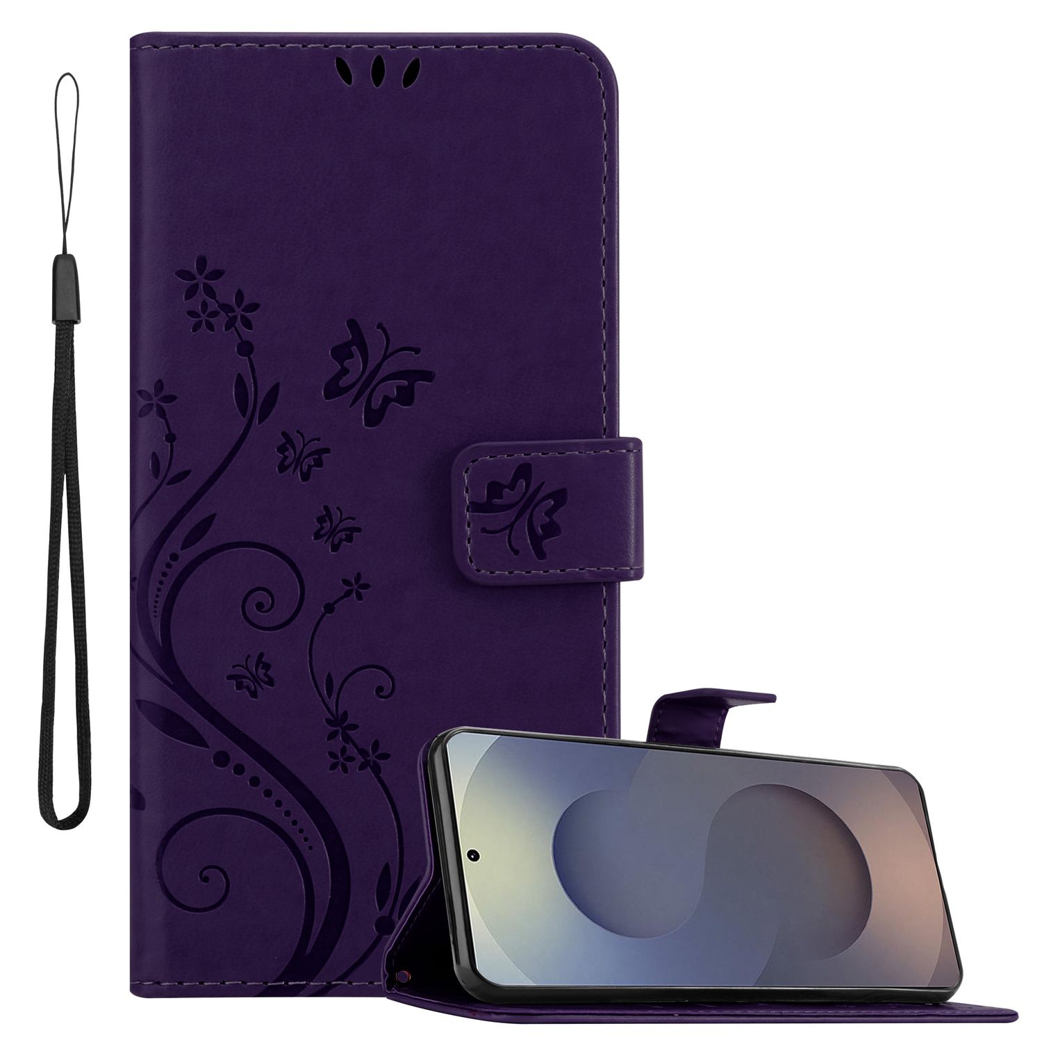Image of Case Compatible With Galaxy S25 Ultra, Protective Cover With Magnetic Closure, Stand Function, And Card Slots, Flip Case Flower Cover, Phone Flip Case, Book Bag
